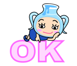 Original Horoscopes: "The Water-bearer" sticker #921951