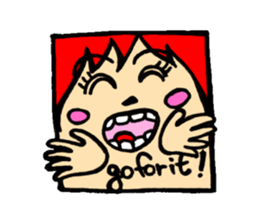 Square face sticker(Ms.Sumiko) sticker #922529