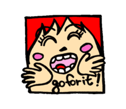 Square face sticker(Ms.Sumiko) sticker #922529