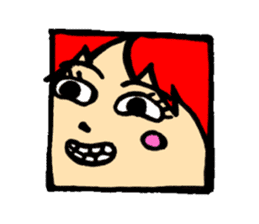 Square face sticker(Ms.Sumiko) sticker #922536