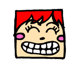 Square face sticker(Ms.Sumiko) sticker #922538