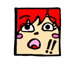 Square face sticker(Ms.Sumiko) sticker #922551
