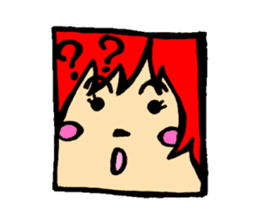 Square face sticker(Ms.Sumiko) sticker #922553