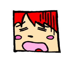 Square face sticker(Ms.Sumiko) sticker #922554