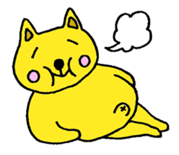 yellow cat sticker #923203