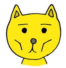 yellow cat sticker #923210