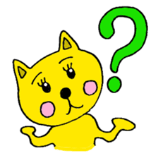 yellow cat sticker #923216