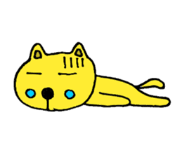 yellow cat sticker #923218
