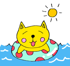 yellow cat sticker #923219