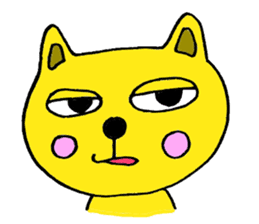 yellow cat sticker #923225