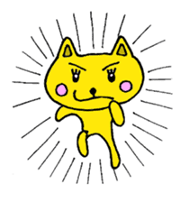 yellow cat sticker #923228