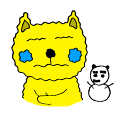 yellow cat sticker #923232