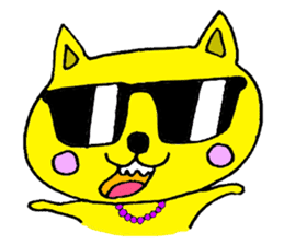 yellow cat sticker #923234