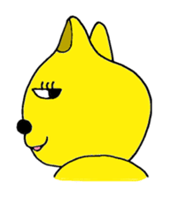 yellow cat sticker #923235