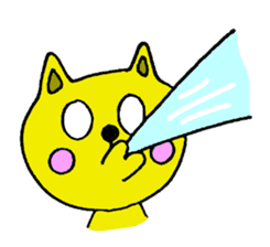 yellow cat sticker #923238