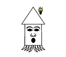 Human face squid sticker #923295
