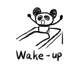 Rakugaki panda Y [My day](English) sticker #923799