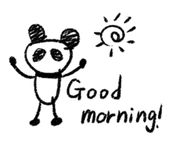 Rakugaki panda Y [My day](English) sticker #923800