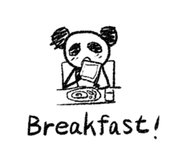 Rakugaki panda Y [My day](English) sticker #923802