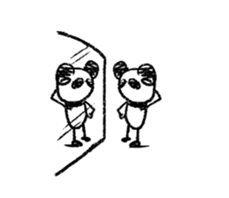 Rakugaki panda Y [My day](English) sticker #923803