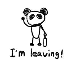 Rakugaki panda Y [My day](English) sticker #923804