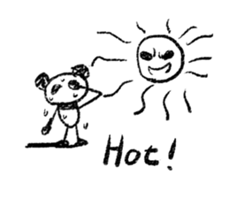 Rakugaki panda Y [My day](English) sticker #923805