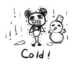 Rakugaki panda Y [My day](English) sticker #923806