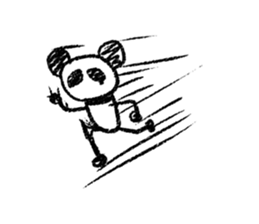 Rakugaki panda Y [My day](English) sticker #923807