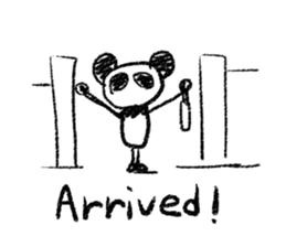 Rakugaki panda Y [My day](English) sticker #923810