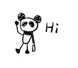 Rakugaki panda Y [My day](English) sticker #923811