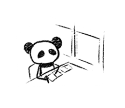 Rakugaki panda Y [My day](English) sticker #923812