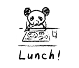 Rakugaki panda Y [My day](English) sticker #923813