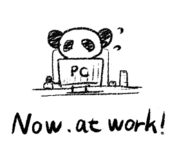 Rakugaki panda Y [My day](English) sticker #923814