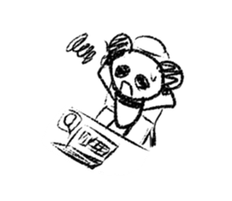 Rakugaki panda Y [My day](English) sticker #923815