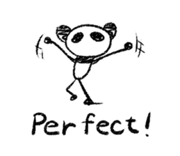 Rakugaki panda Y [My day](English) sticker #923816