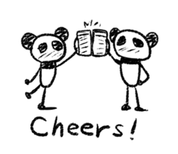 Rakugaki panda Y [My day](English) sticker #923817