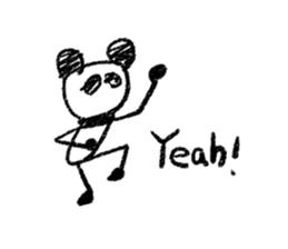 Rakugaki panda Y [My day](English) sticker #923818