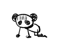 Rakugaki panda Y [My day](English) sticker #923819