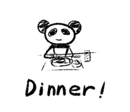 Rakugaki panda Y [My day](English) sticker #923822