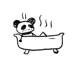 Rakugaki panda Y [My day](English) sticker #923823