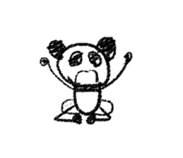 Rakugaki panda Y [My day](English) sticker #923824