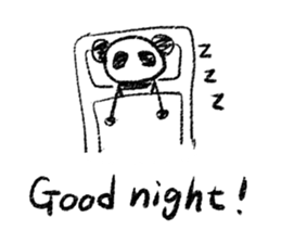 Rakugaki panda Y [My day](English) sticker #923825