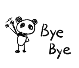 Rakugaki panda Y [My day](English) sticker #923826