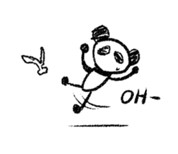 Rakugaki panda Y [My day](English) sticker #923827