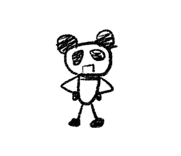 Rakugaki panda Y [My day](English) sticker #923831