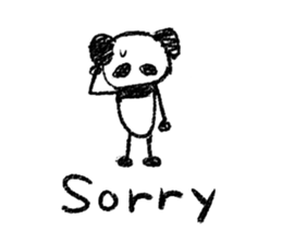 Rakugaki panda Y [My day](English) sticker #923833