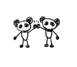 Rakugaki panda Y [My day](English) sticker #923834