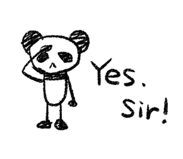 Rakugaki panda Y [My day](English) sticker #923835