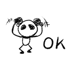 Rakugaki panda Y [My day](English) sticker #923837