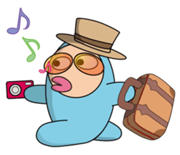 BLUE ZENTAI MAN sticker #924050